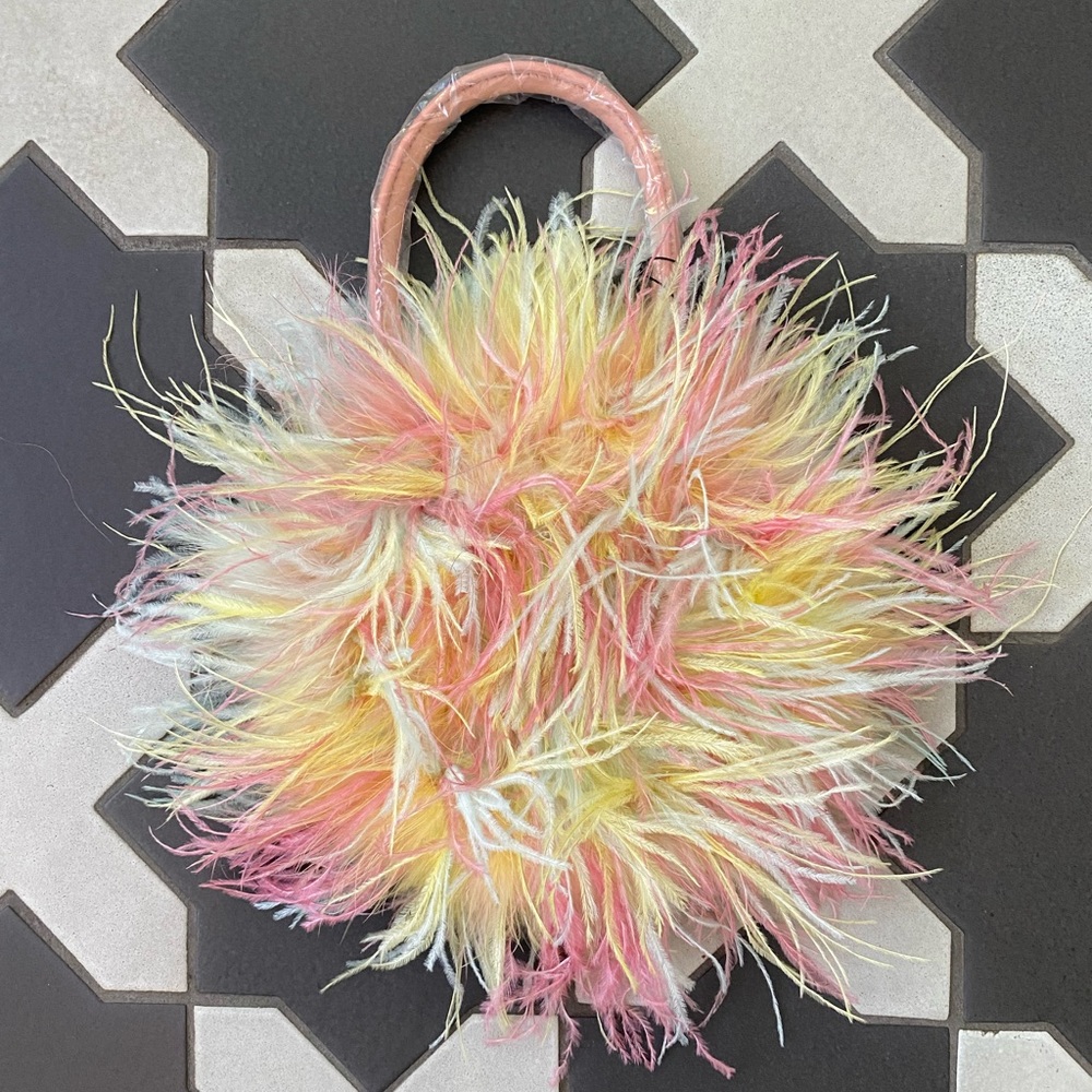 Loeffler Randall Zadie Feather Top Handle Bag